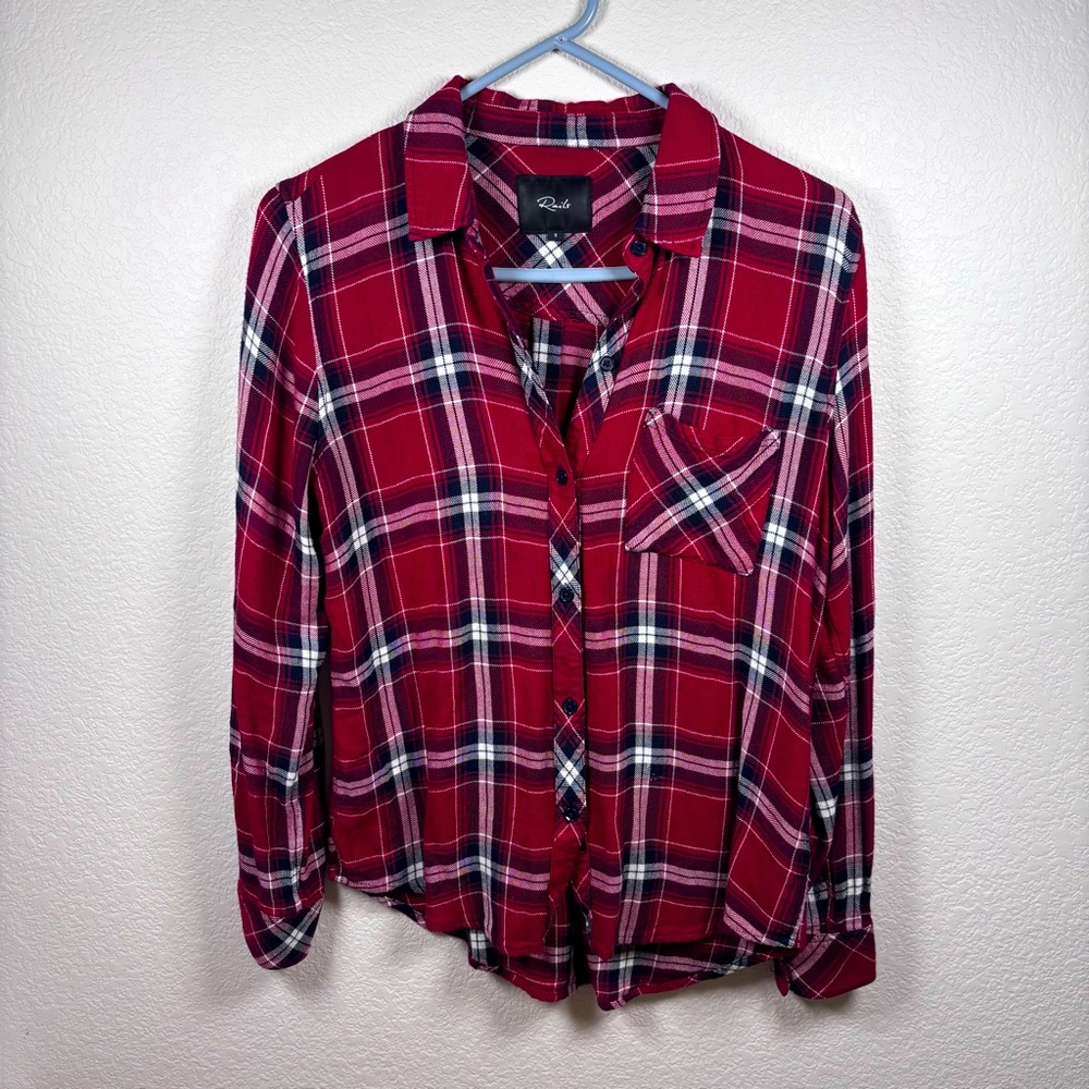 Rails Hunter Cranberry Ink Red Black And White Bu… - image 3